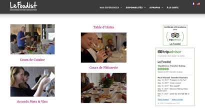 Le Foodist vue Desktop