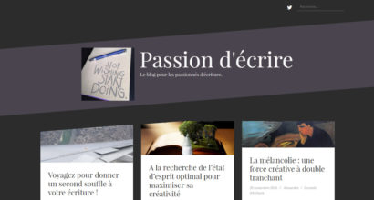 Passion d'écrire vue desktop