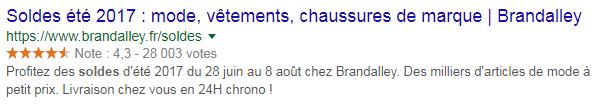Meta description incitative Brandalley