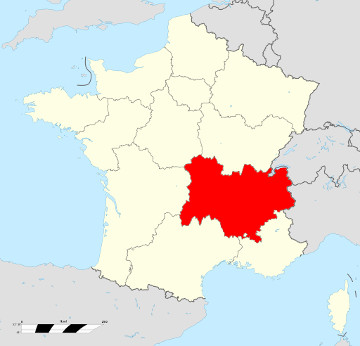 Carte de France - Auvergne-Rhône-Alpes