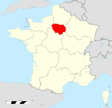 Carte de France - Île de France