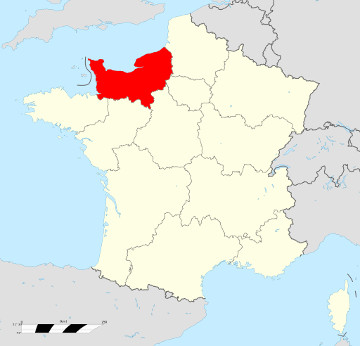 Carte de France - Normandie