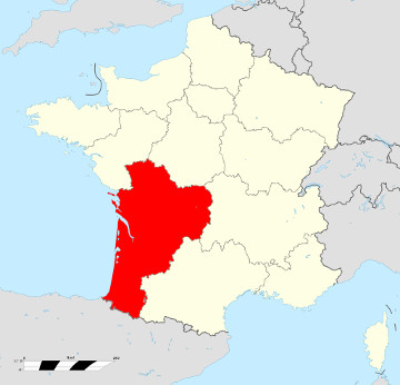 Carte de France - Nouvelle Aquitaine