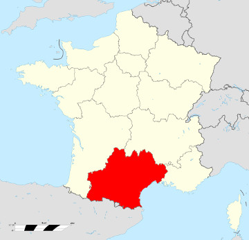 Carte de France - Occitanie