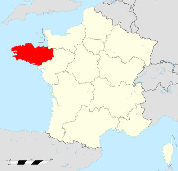 Carte de France - Bretagne